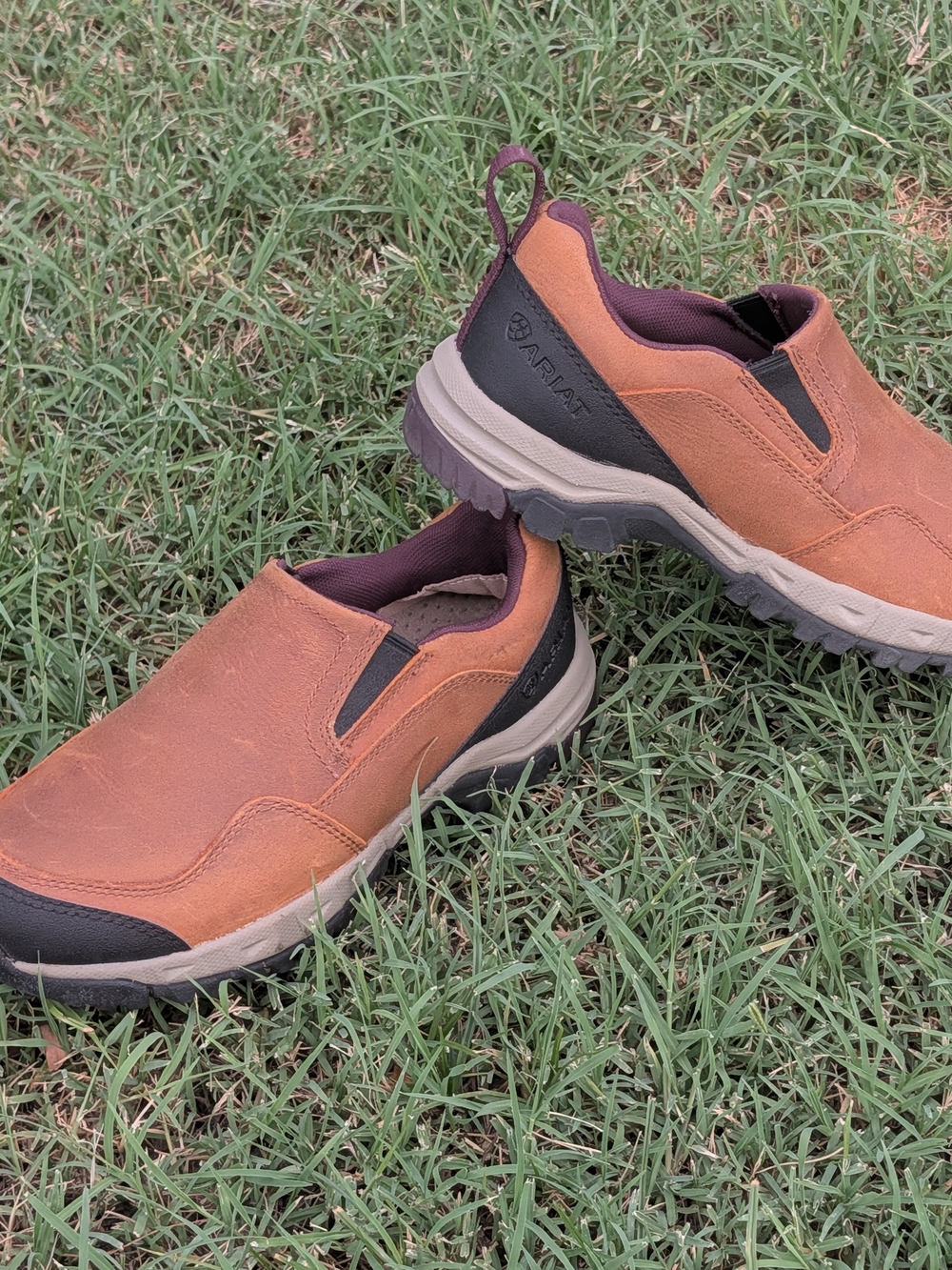 Ariat Hillsdale Slip On Leather Shoes Womens Size 6.5 B Brown ATS Comfort VGC